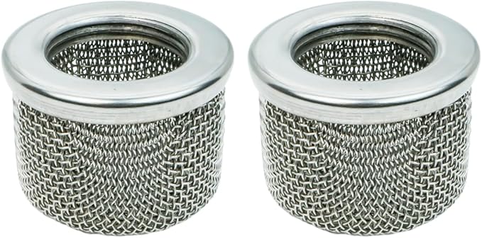 (2-Pack) 181072 1” NPT Thread Double-Layer Stainless Steel Pump Inlet Strainer Screen Filter Compatible with Graco 695, 795, 1095, 1595, 3900, 5900, 750, 1000, 1500 Airless Paint Sprayer - AquaVibe