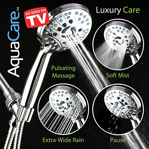AquaCare 8 mode High Pressure Handheld Shower Head with 2