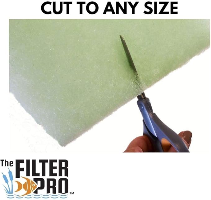 Lime Green Fine Filter Media, 1" Thick, 20" x 56" Roll, Perfect for Aquariums, Ponds or Water Gardens, Made in USA