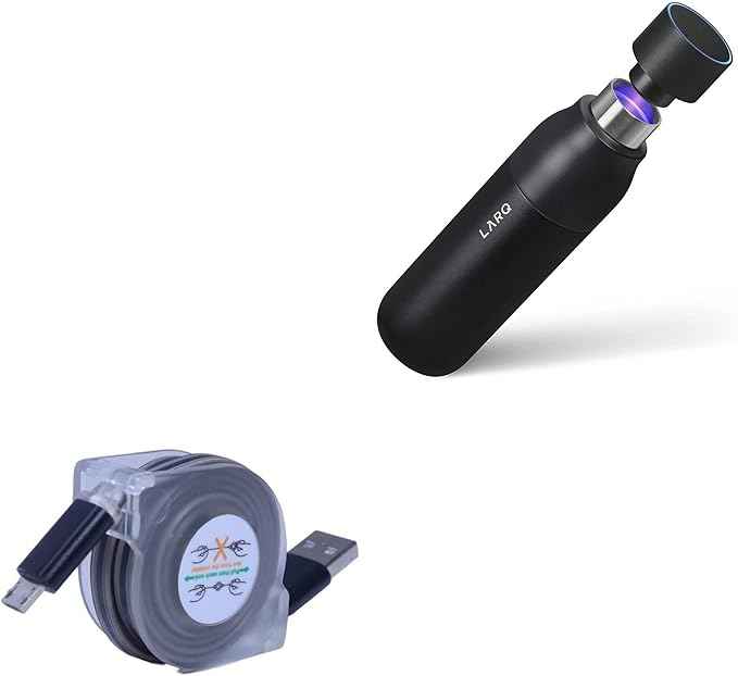 BoxWave Cable Compatible with LARQ Bottle PureVis 17 oz - miniSync, Retractable, Portable Sync Cable