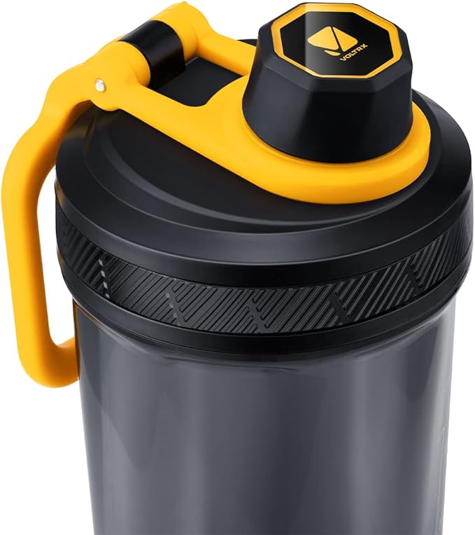 VOLTRX Shaker Bottle, Gallium USB C Rechargeable Electric Protein Shake Mixer, Shaker Cups for Protein Shakes and Meal Replacement Shakes, BPA Free, Made with Tritan, 24oz