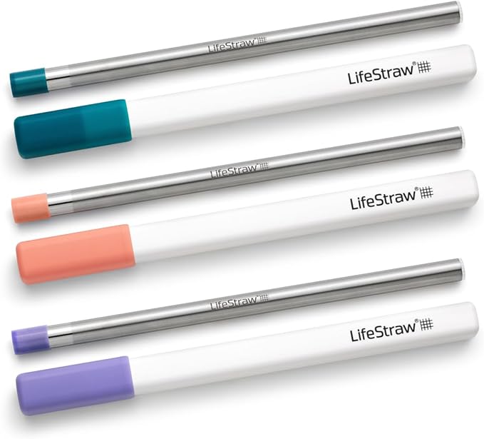 LifeStraw Sip – Reusable Stainless Steel Water Filter Drinking Straw