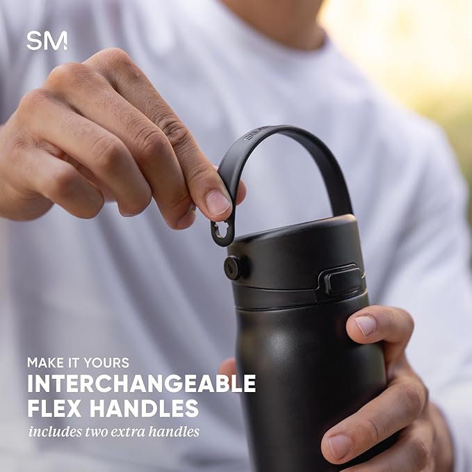 Simple Modern Mesa Sport Water Bottle with Covered Chug Lid | 24oz Cup Holder Friendly Insulated Stainless Steel Bottle for Gym, Sports and Travel | Neptune Mix