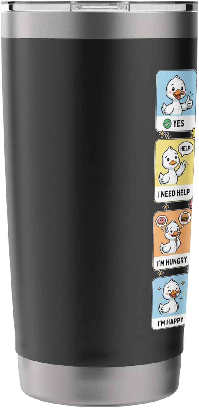 Autism ACC Communication Non Verbal Love Silly Goose Cute Stainless Steel Insulated Tumbler