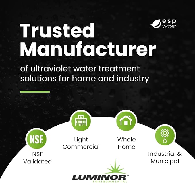Luminor RQ-1000 UV Quartz Sleeve for Commercial LR6-855, LR6-1755, LK6-A22, LK6-A42, LK6-AK2 Model UV Water Filter Systems, Genuine OEM Domed-Style Replacement Protects UV Lamp, 41.2 Inches Long