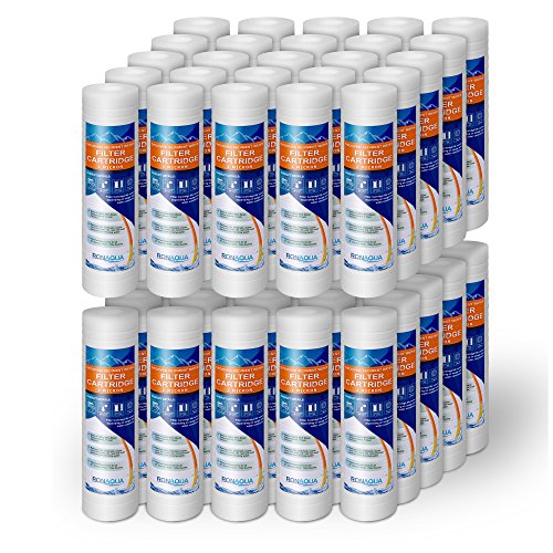 Grooved Sediment Water Filter Cartridge by Ronaqua 10"x 2.5" (40 Count)