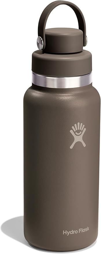 Hydro Flask Water Bottle - Insulated Stainless Steel - Wide Mouth Flex Chug Lid, Non Spill, Leakproof in 32 Oz Sandpiper