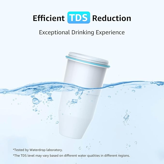 Filterlogic Water Filters, Reduce TDS, Compatible with ZeroWater® Pitcher and Dispenser, NSF/ANSI 372 Certified, Reduce Chlorine, and More (Pack of 2)
