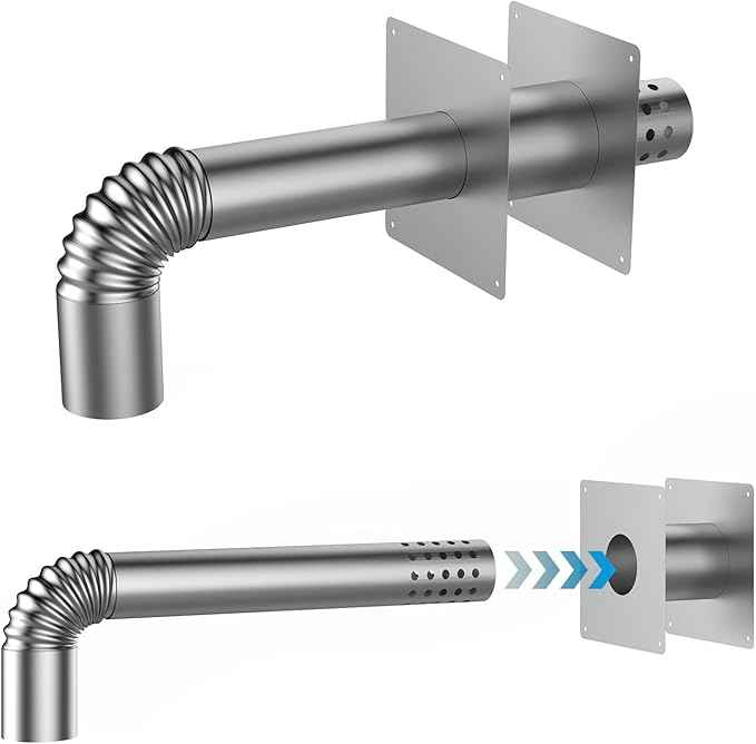 CAMPLUX 3.15" Stainless Steel Vent Wall Thimble for Indoor Gas Tankless Water Heater