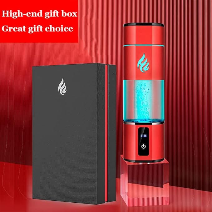 Portable Hydrogen-Rich Water Bottle, SPE Technology, Water Hydrogen Generator 5000 PPB, H2 Electrolysi Lonizer Maker Water Cup, for Travel Fitness