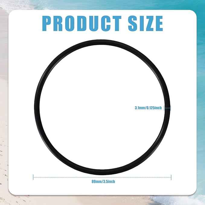 3 Pcs Water Filter O-Ring Replacement, 3.5inch OD Rubber Reverse Osmosis Filter Housing O-Ring Accessories Compatible with APEC ROES-50 & Ultimate Reverse Osmosis System