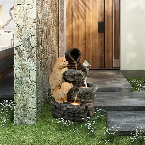 LuxenHome Outdoor Water Fountain