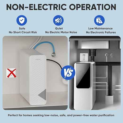 PUREPLUS 1400 GPD Reverse Osmosis System, Tankless Non-Electric RO Water Filter System, Under Sink RO System Heavy Metals Removal, 2:1 Pure to Drain,Reduce TDS,Reduce PFAS