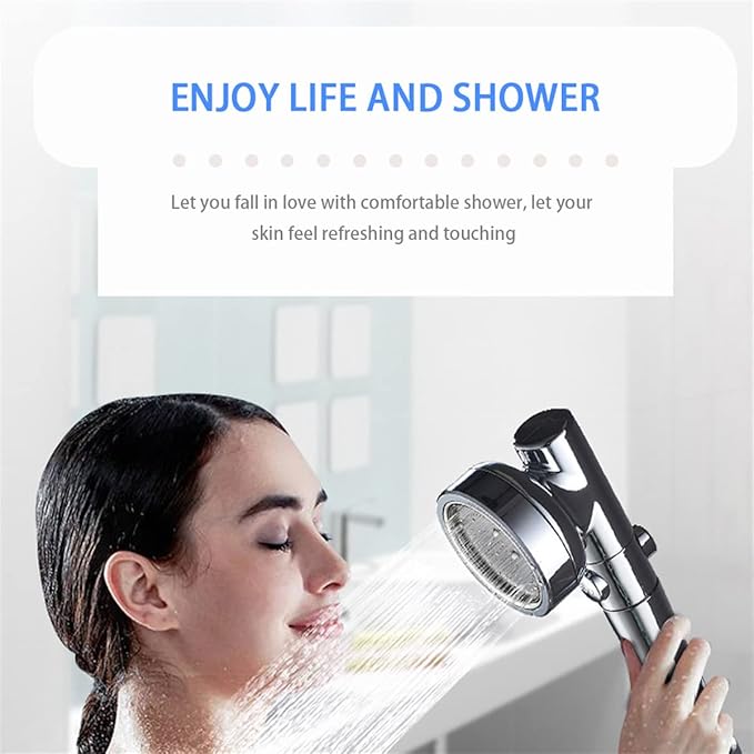 Filtered Shower Head with Handheld,High Pressure 5 Spray Mode Showerhead Built in Power Wash with Hose and 15 Stage Hard Water Shower Filter for Remove Chlorine and Harmful Substances,B