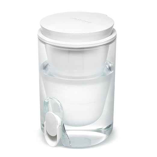 LifeStraw Home Studio Water Filter Dispenser, 10-Cup, Polar White, BPA-Free Designed for Everyday Protects Against Bacteria, parasites, microplastics, PFAS, Lead, and Improves Taste