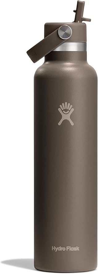 Hydro Flask Water Bottle - Insulated Stainless Steel - Straw Lid, Non Spill, Leakproof in 24 Oz Sandpiper