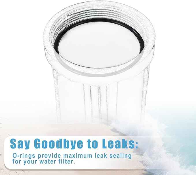 3 Pcs Water Filter O-Ring Replacement, 3.5inch OD Rubber Reverse Osmosis Filter Housing O-Ring Accessories Compatible with APEC ROES-50 & Ultimate Reverse Osmosis System