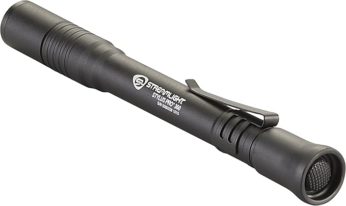 Streamlight 66218 Stylus Pro 64-Lumen 360 Penlight/Lantern Combo Flashlight with 2 AAA Alkaline Batteries, Black