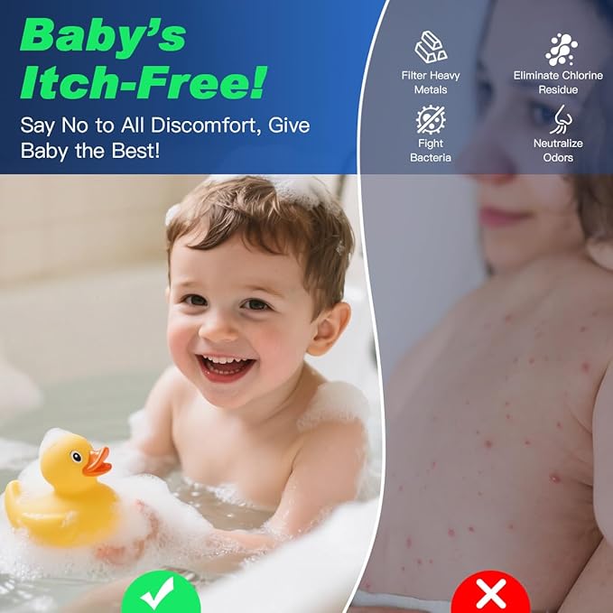 Next-Gen Bathtub Water Filter for Faucet | Removes 95% Chlorine, Lead, Fluoride & Heavy Metals | Softens Water, Hard Water Balance | Safe Bath Filter for tub, Babies, Kids & Family Skincare - AquaVibe