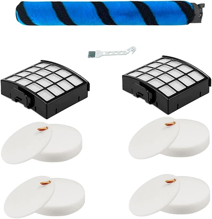 Soft Brushroll Filters Replacement Parts Acessories for Shark Vertex DuoClean PowerFin Upright Vacuum AZ2002 AZ2000 AZ2000W Accessories, Part # 1483FC2000 XHFA 2000 & XFFKAZ2000 - AquaVibe