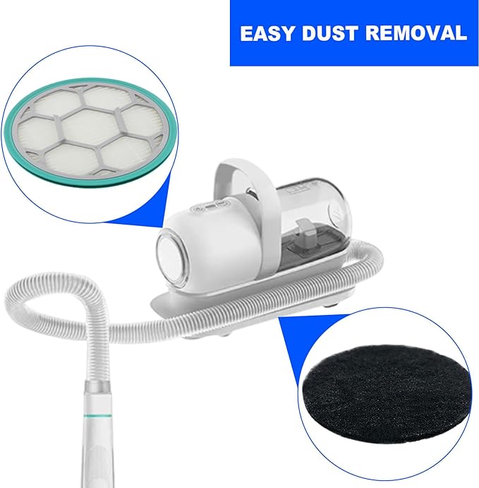 VideoPUP Replacement 2pcs HEPA Filter & 4pcs Sponges Kit Compatible with Neakasa/Neabot P1 Pro Pet Grooming Kit & Vacuum Cleaner - AquaVibe