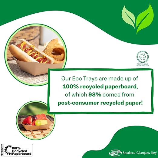 Southern Champion Tray 0509 #50 ECO Kraft Paperboard Food Tray, 1/2 lb Capacity (Case of 1000)