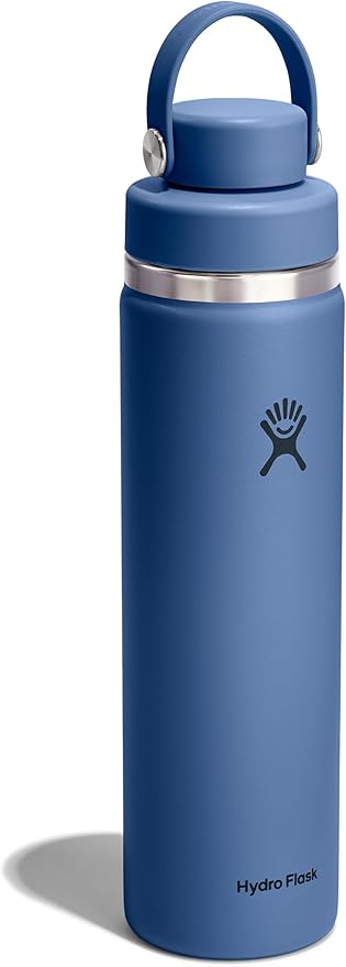 Hydro Flask Water Bottle - Insulated Stainless Steel - Wide Mouth Flex Chug Lid, Non Spill, Leakproof in 24 Oz Harbor Blue