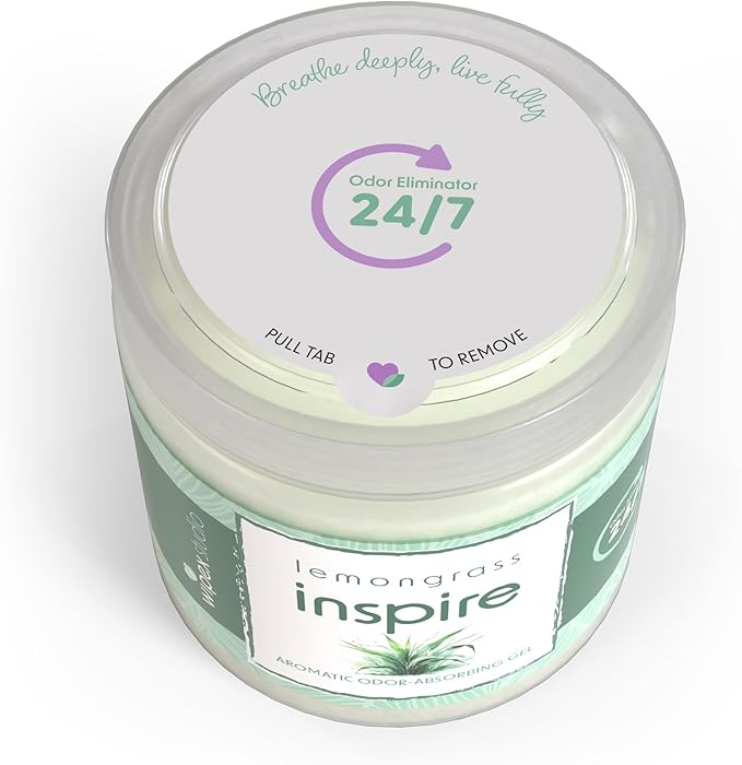 Wipex Odor Eliminator Gel Jar Variety Pack, 3pk - Odor Eliminator for Home, Odor Absorber with Inspire Lemongrass, Refresh Eucalyptus and Mint, Calm Lavender Scents, 3pk
