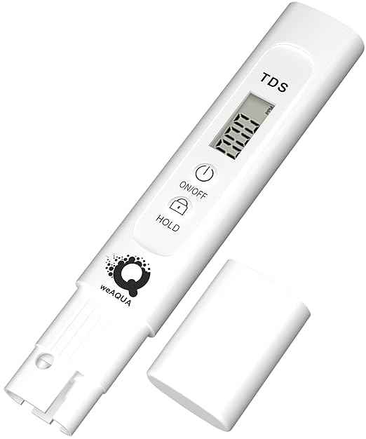 TDS Meter Digital Water Tester - Self-Calibrating for Accurate Results - Water Quality Tester Ideal for Drinking Water, Hydroponics, TDS and PPM Measurement