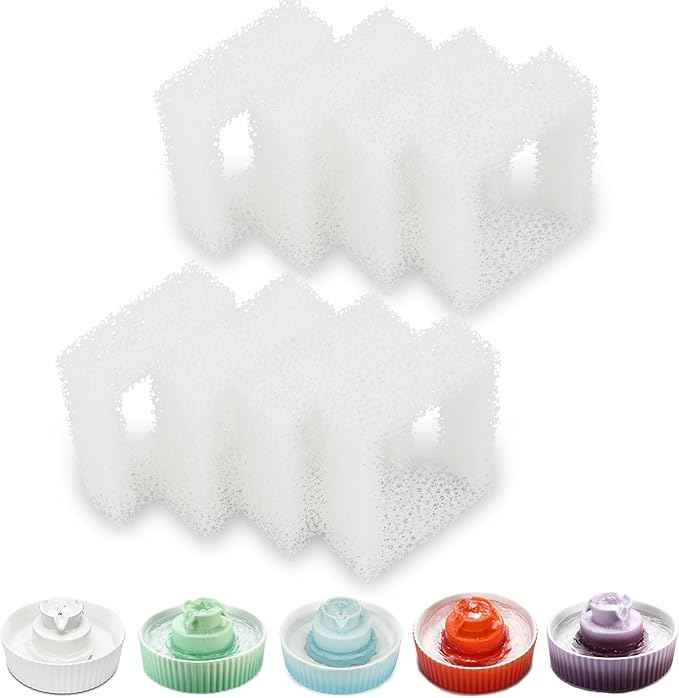 Wonder Creature Cat Water Fountain Filter, 8-pack Replacement Pre-Filter Sponges for Aurora, Cupcake, and 360° Stainless Steel Pet Fountain, Ceramic Dog Water Dispenser Filters
