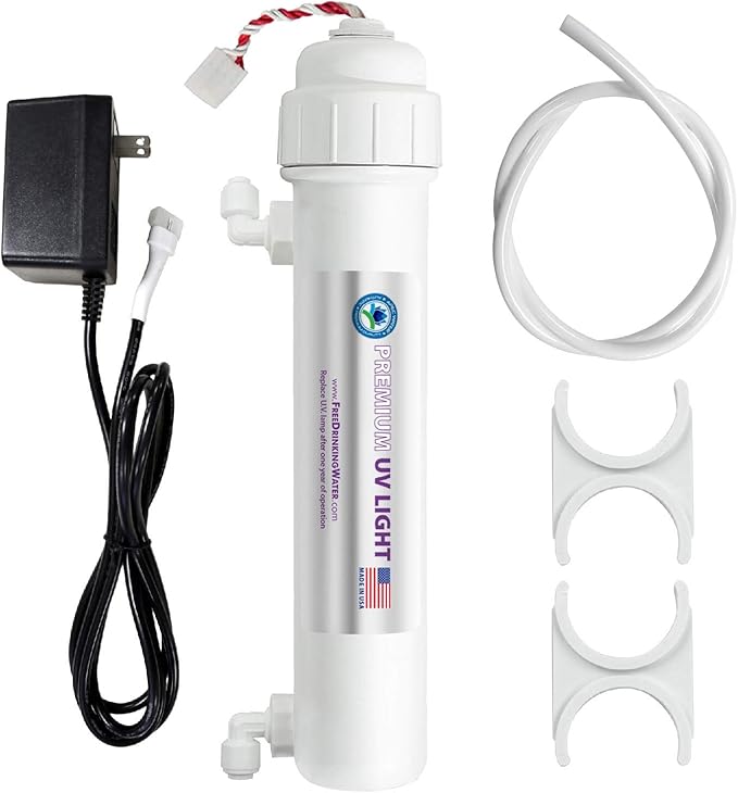 APEC Water Systems UV Ultra Violet Sterilizer Water Filter Kit with 1/4" Quick Connect UG-UVSET-1-4