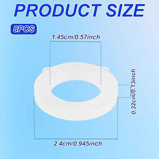 8pcs Replacement Gasket Seals, Fits 1.1in External Thread & Standard Bottles,Compatible with Sawyer Water Filters Ideal Seals for Camping Hiking Filtration Systems