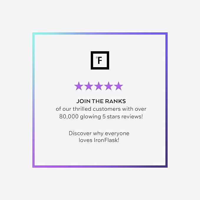 IRON °FLASK Camping & Hiking Hydration Flask with Straw, BPA-Free Insulated Stainless Steel Sports Water Bottle - 32 oz Dark Rainbow