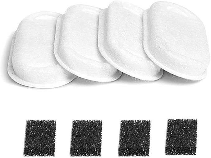 Cat Water Fountain Filter, 4 Pack Cat Fountain Filter Replacement for 108oz/3.2L & 74oz/2.2L Stainless Steel cat Water Dispenser, Pet Fountain Filters Replacement