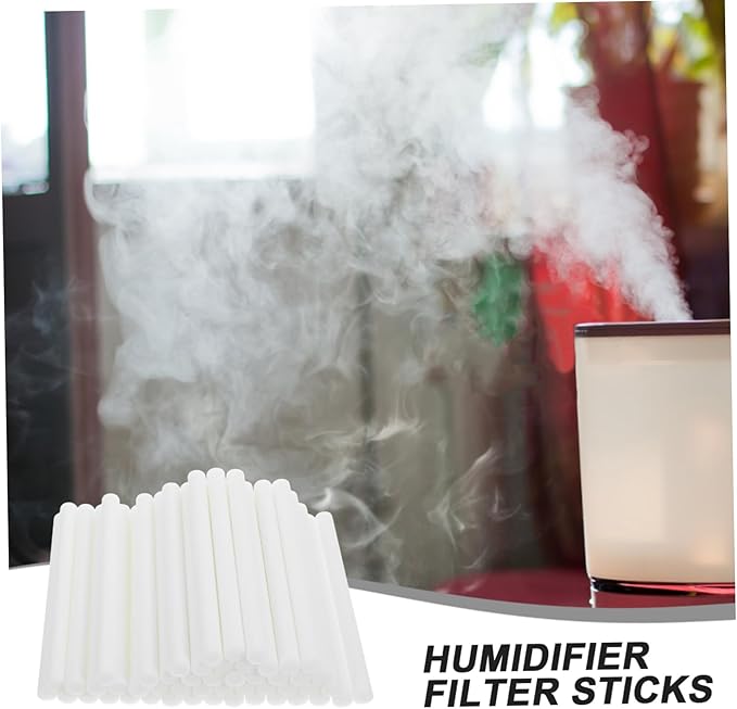 50pcs Cotton Humidifier Filter Sticks Oil Diffuser for Bedside Use High Absorption Essential Oil Diffuser Accessories Dual Protection for Optimal Air Quality - AquaVibe
