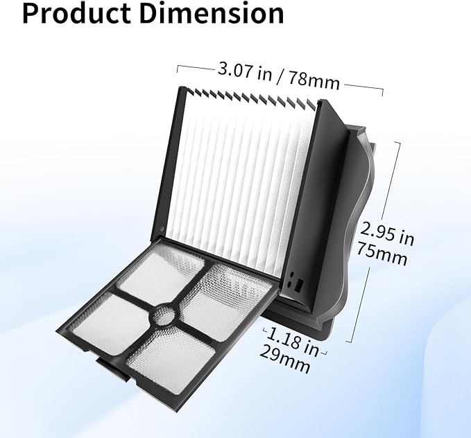 Roller Brush and Filter Replacement Compatible with Tineco iFloor 3/ Floor One S3 Cordless Vacuum Cleaner, Replacement Parts Include 3 Brush Rollers, 3 Filters - AquaVibe