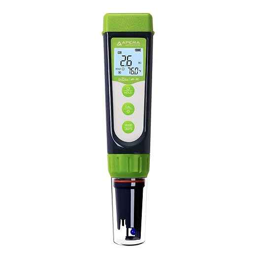 Apera Instruments AI104G GroStar Series GS4 pH/EC/500ppm/700ppm Combo 5-in-1 Pen Tester Kit with Replaceable Double-Junction pH/EC Probe for Hydroponics Water Quality Testing, Gen II