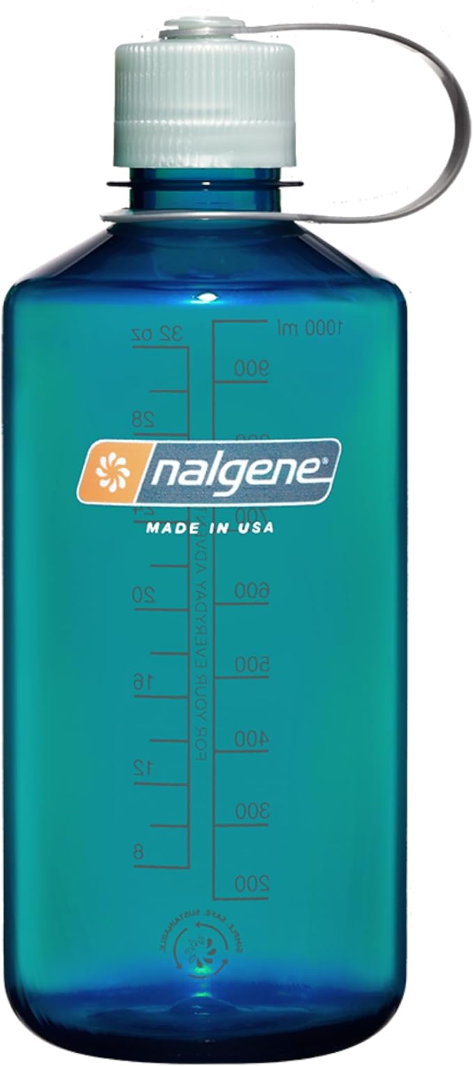 Nalgene 32 oz Narrow Mouth Water Bottle | BPA-Free, Durable & Leak Proof, Lightweight Bottle for Gym, Office & Travel, Trout