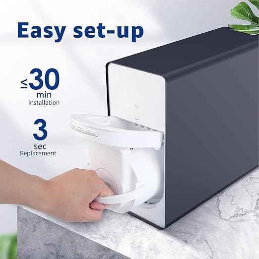 Waterdrop WD-D6RF Filter, Replacement for WD-D6-B Tankless Reverse Osmosis System, 1-Year Lifetime, Reduce PFAS
