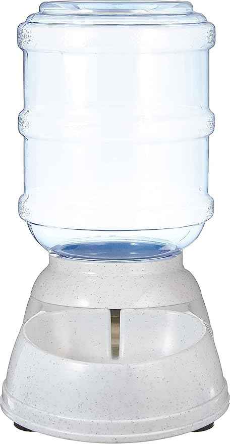 Amazon Basics Gravity Pet Water Dispenser for Cat and Dog, Easy to Clean, 1 Gallon Capacity, Small, Gray