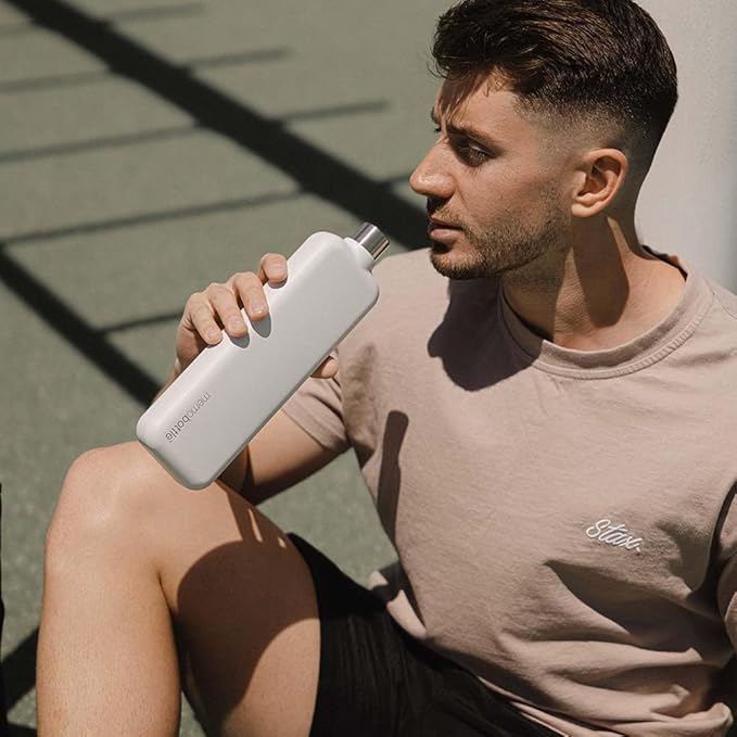 SLIM Stainless Steel memobottle - WHITE