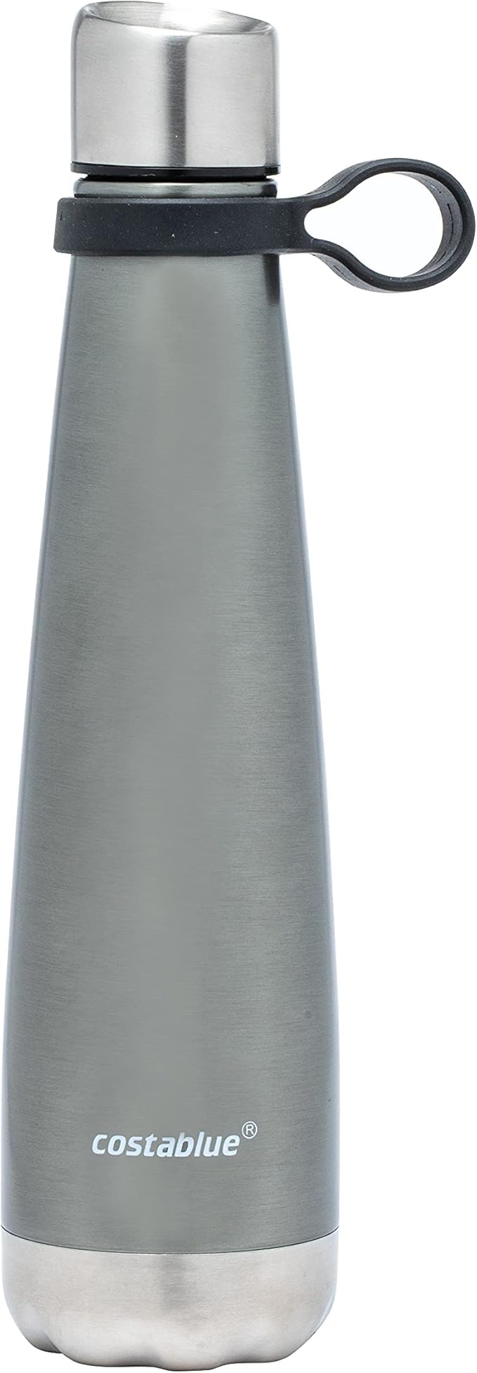 Insulated Water Bottle - On-The-Go Refillable Stainless Steel Water Bottles For Adults, Reusable Thermos Travel Tumbler With Leak-proof Lid For Hot & Cold Beverages (17 Oz. Silver Shadow)