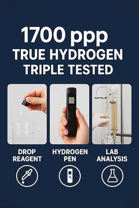 Portable Hydrogen Water Bottle, On-The-Go Personal Hydrogen Generator, Enjoy Wellness Hydration Anywhere (1700)