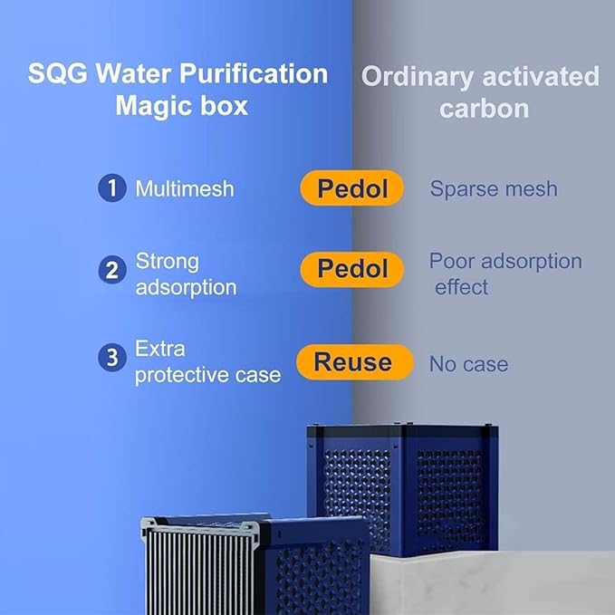 Water Trough Filter 2.0, Eco-Aquarium Water Trough Purifier Cube, Long-Lasting Honeycomb Design, for Fish Tanks, Horse Troughs, Ponds & Livestock Tanks (2pcs)