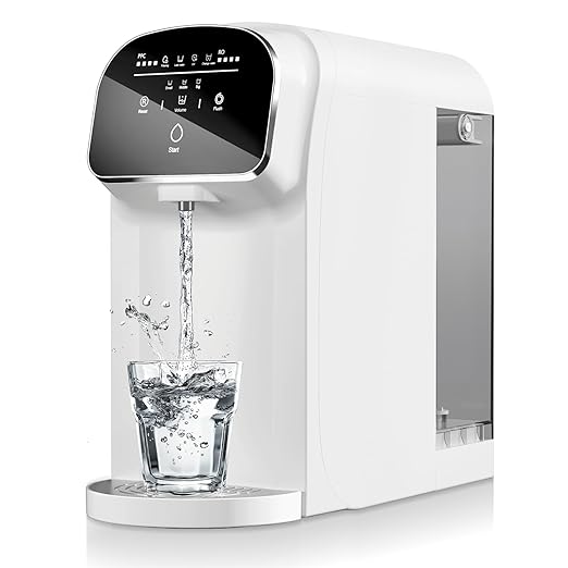 Aigerri UV Reverse Osmosis Water Filter Countertop System, 5-Stage RO Filtration System, No Plumbing Required, 5:1 High Efficiency Water Saving, Compact Reverse Osmosis Purifier for Home, Kitchen