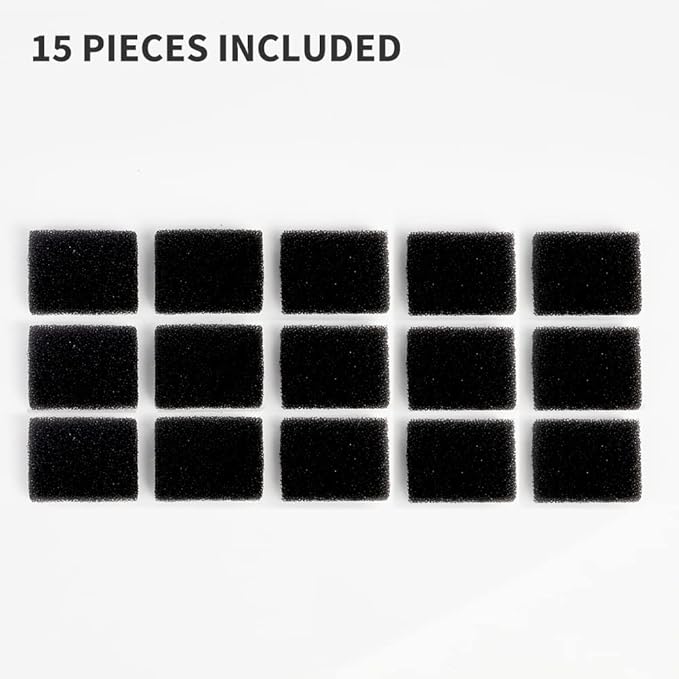 PETKIT Replaced Foam Filters for Eversweet Max/Eversweet 3 Pro/Solo 2/Solo SE Wireless Pump Pet Water Fountain,15 Pieces/Pack,Replacement Pump Filter