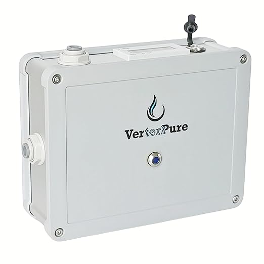 VP4 UV-C LED Ultraviolet Water Filter Purifier, Reduce up to 99.99% of Contaminants at Flow Rate 1.0GPM, Smart On/Off Switch, 12V DC for RV Boats Off-Grid Livings, Mercury Free