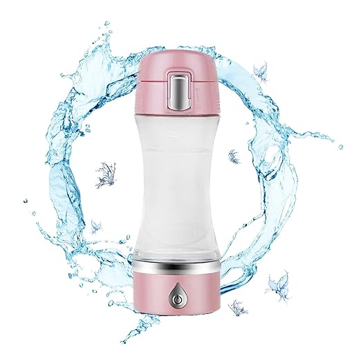 Portable Electrolyzed Water Machine for Home Office Travel,Alkaline Ionizer Generator,Rechargeable Hydrogen Water Generator,Pink