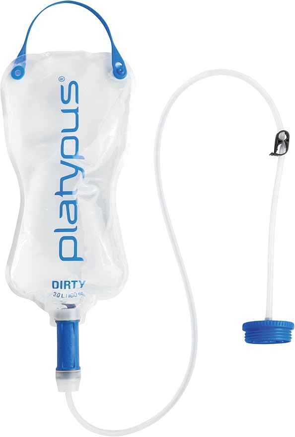 Platypus QuickDraw Ultralight 3 Liter Backpacking Gravity Water Filter System