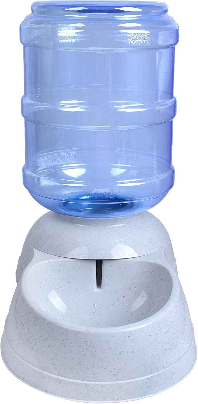 Pet Water Dispenser Station - 3 Gallon/11L Replenish Pet Waterer for Large Dog Cat Animal Automatic Gravity Water Drinking Fountain Bottle Bowl Dish Stand